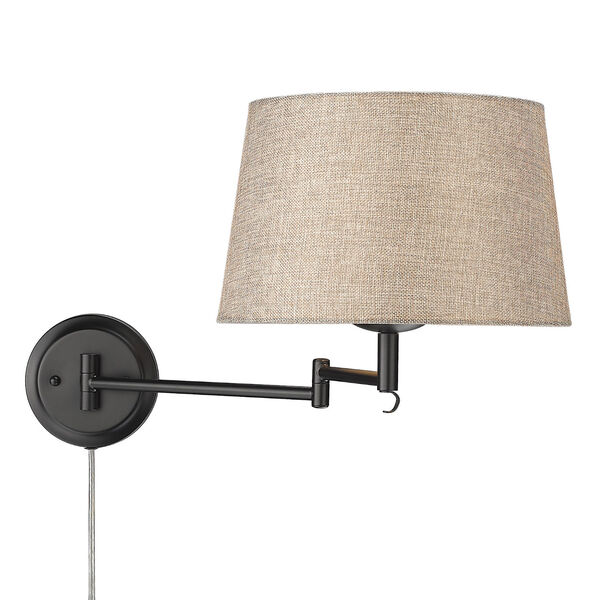 Eleanor Matte Black and Grey One-Light Articulating Wall Sconce, image 4